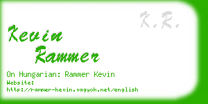 kevin rammer business card